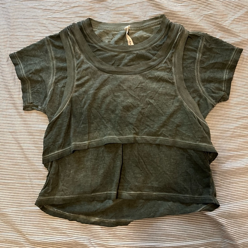 Lulu Lemon layered shirt tank training